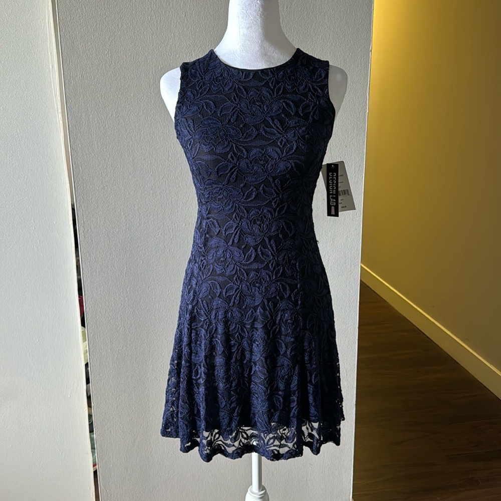 Navy lace dress